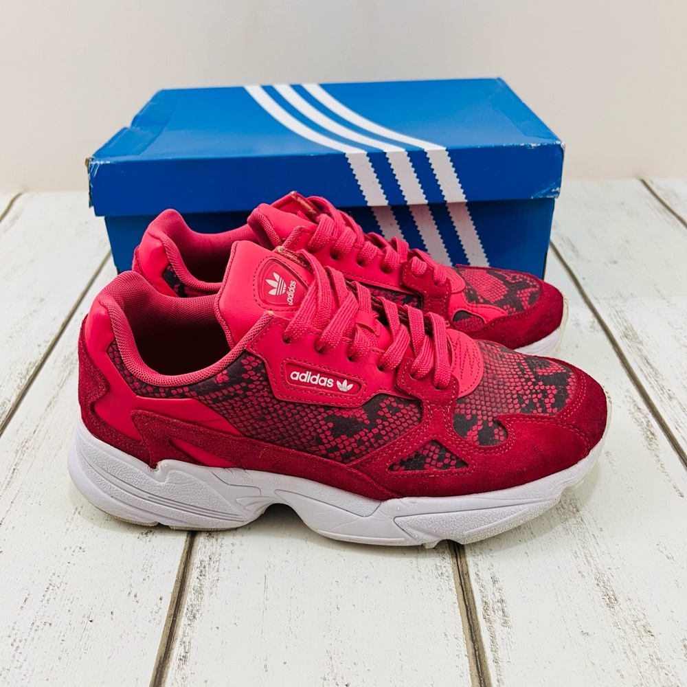 Adidas Women’s Falcon FV4481 Sneakers Sport Shoes Sz.8 Bright Pink Rare - Picture 6 of 10